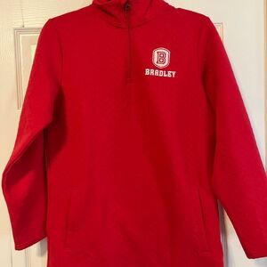 Bradley Braves Champion Red 1/4 Zip Up Pullover Mens Size Small